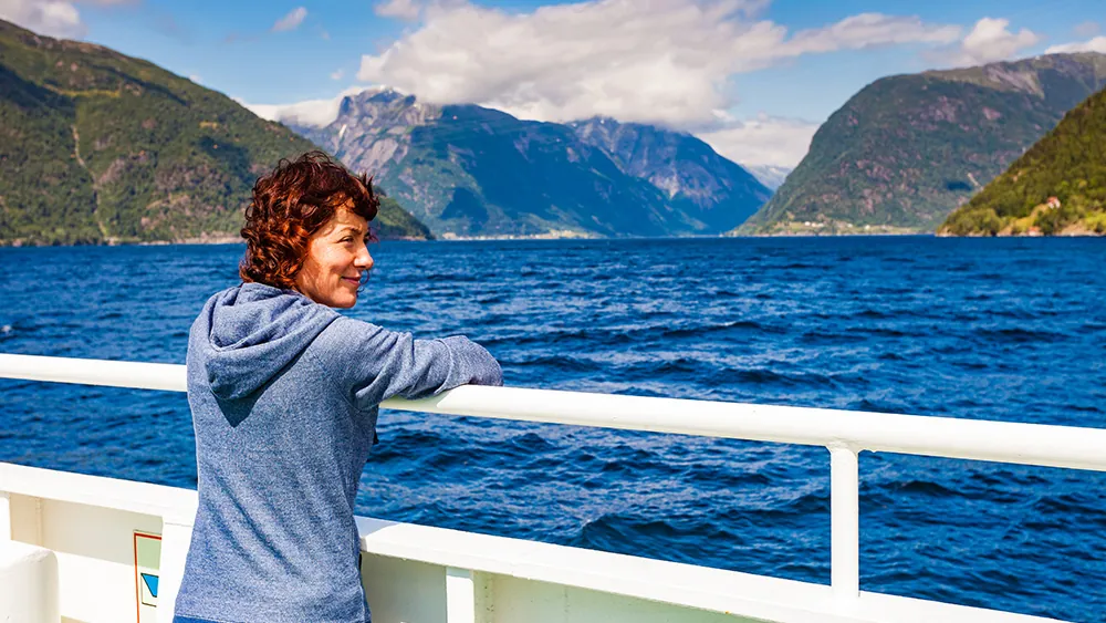 Woman Cruise Norway Water